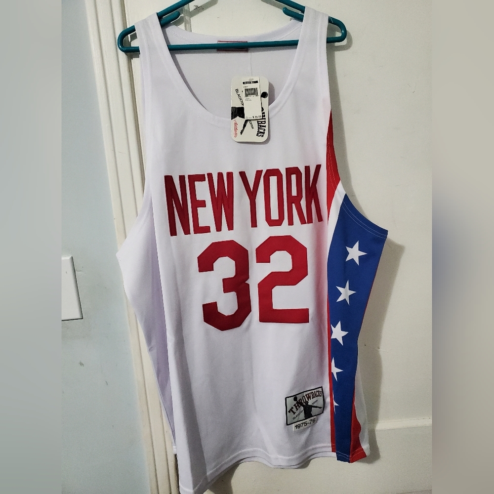 Authentic New York Jersey Throwbacks Blacktop Edition #32 Women's Size 2XL